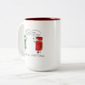 Weihnachtskochen Funny Koch Gewürze Zweifarbige Tasse (Vorderseite Links)
