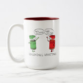 Weihnachtskochen Funny Koch Gewürze Zweifarbige Tasse (Links)