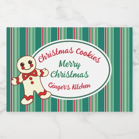 Weihnachtskochen Set für Lebensmittel und Getränke Lebensmitteletikett (Einzelnes Label)