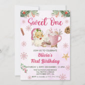 Weihnachtskochen Süß 1. Geburtstag Party Einladung (Vorderseite)