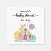 Weihnachtskochshaus Babydusche Serviette (Vorderseite)