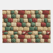 Weihnachtskochtabend Retro Geschenkpapier Set (Vorderseite 2)