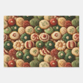 Weihnachtskochtabend Retro Geschenkpapier Set (Vorderseite)