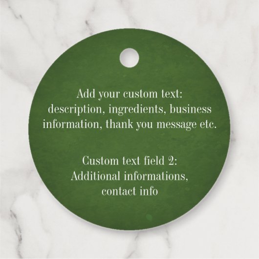 Weihnachtskochtausch Doppelseitiges Grün Geschenkanhänger (Rückseite)