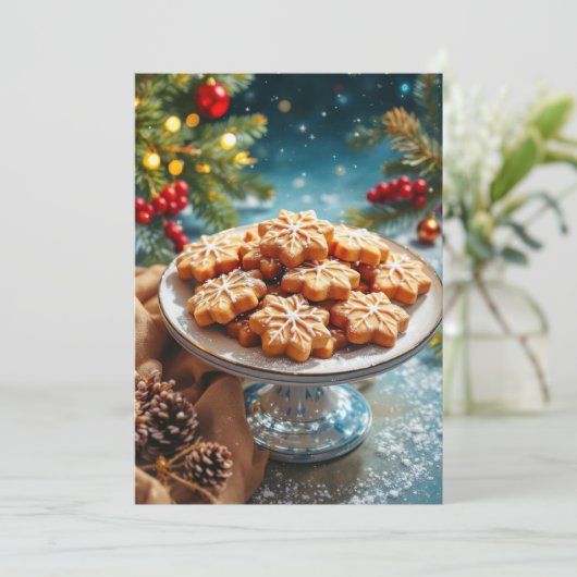 Weihnachtskochtausch Einladung (Stehend Vorderseite)