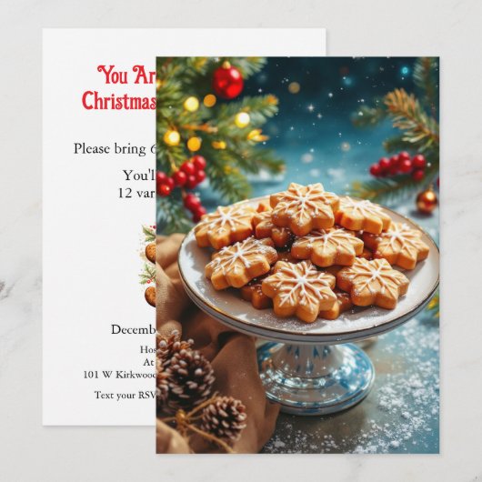 Weihnachtskochtausch Einladung (Vorne/Hinten)