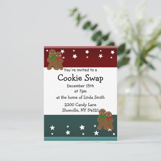 Weihnachtskochtausch Einladung (Stehend Vorderseite)