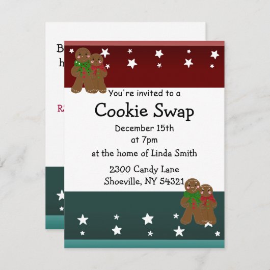 Weihnachtskochtausch Einladung (Vorne/Hinten)