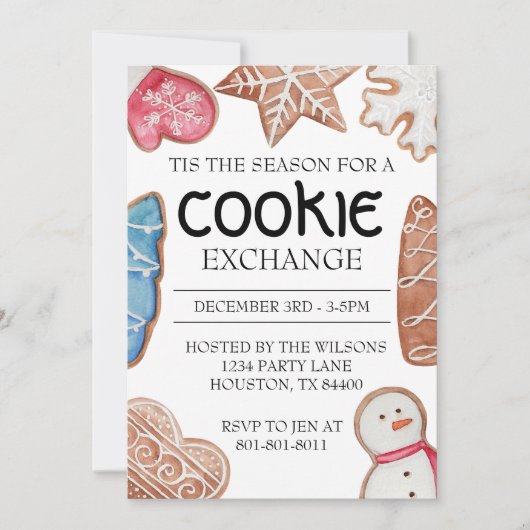 Weihnachtskochtausch Einladung (Vorderseite)