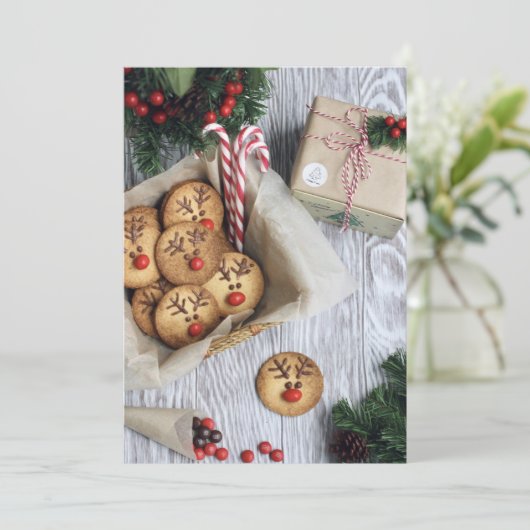 Weihnachtskochtausch Einladung (Stehend Vorderseite)