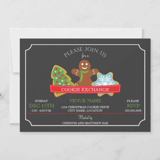 Weihnachtskochtausch Einladung (Vorderseite)