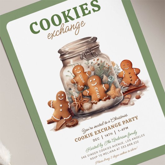Weihnachtskochtausch Einladung Feiertag Party