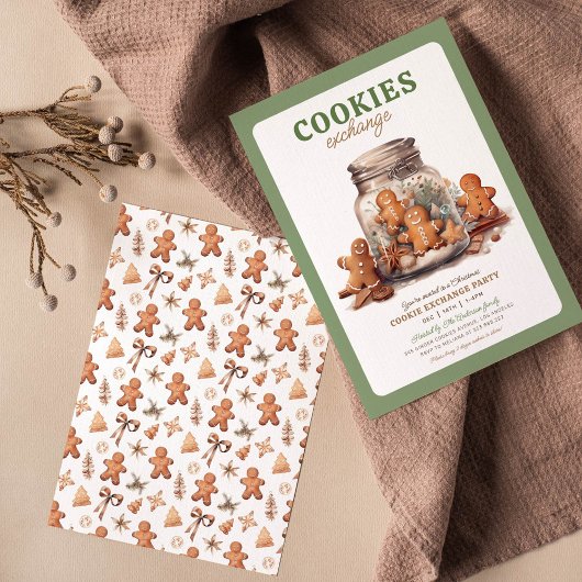 Weihnachtskochtausch Einladung Feiertag Party