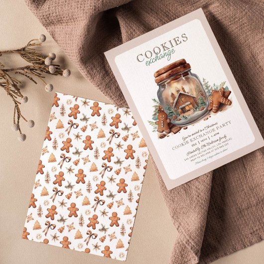 Weihnachtskochtausch Einladung Feiertag Party