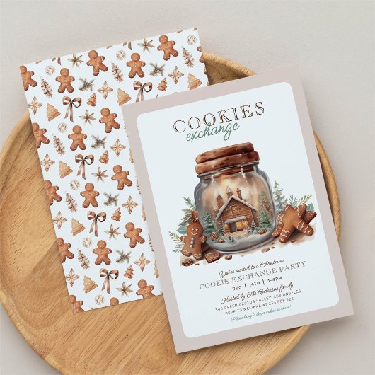 Weihnachtskochtausch Einladung Feiertag Party