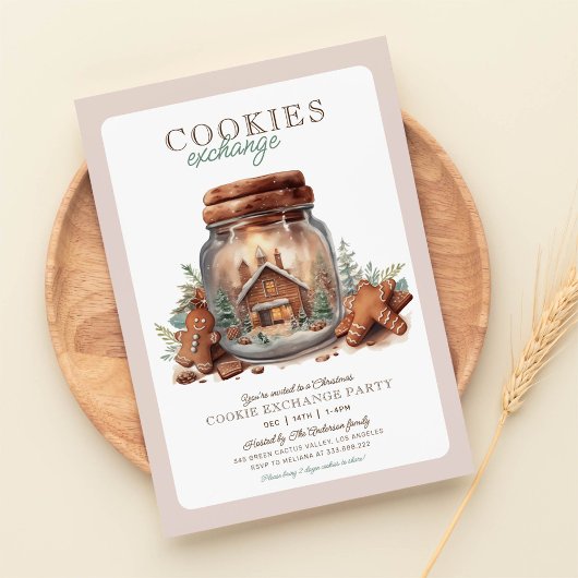 Weihnachtskochtausch Einladung Feiertag Party