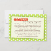 Weihnachtskochtausch & Etiquette-Einladung Einladung (Rückseite)