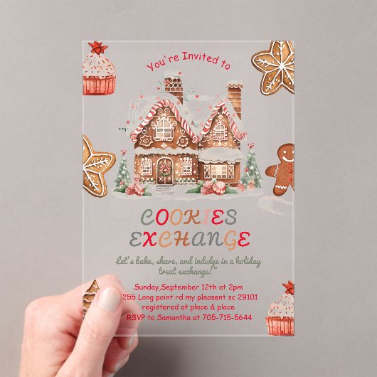 Weihnachtskochtausch | Farbenfrohe Ferien Acryleinladungen (Insitu (Handheld))