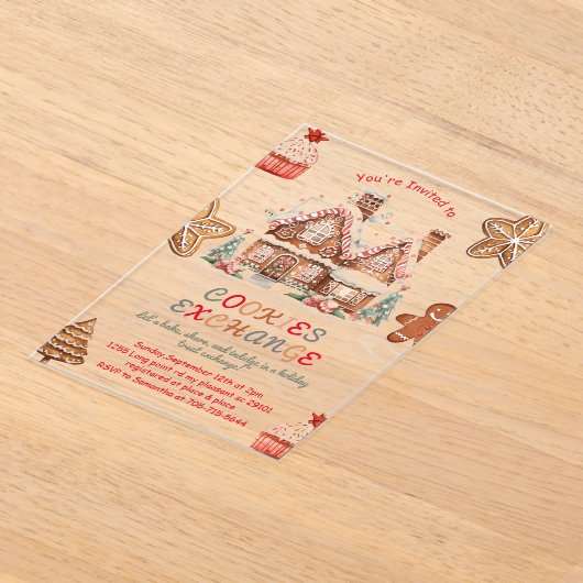 Weihnachtskochtausch | Farbenfrohe Ferien Acryleinladungen (Ablage )