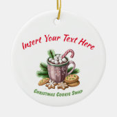Weihnachtskochtausch - Hot Cocoa Design Keramik Ornament (Vorne)