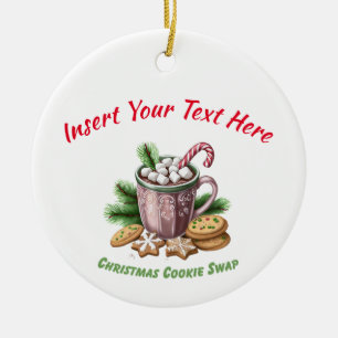 Weihnachtskochtausch - Hot Cocoa Design Keramik Ornament