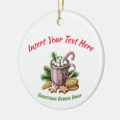 Weihnachtskochtausch - Hot Cocoa Design Keramik Ornament (Links)