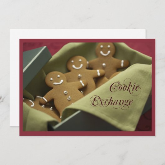 Weihnachtskochtausch Lebkuchen Einladung (Vorne/Hinten)