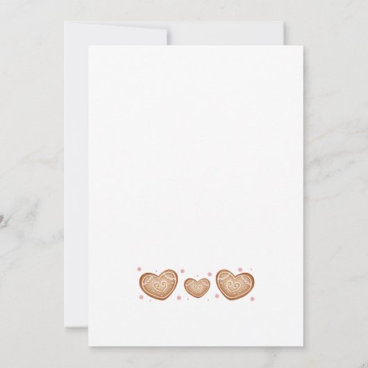 Weihnachtskochtausch Lebkuchen Rosa Einfach Einladung (Rückseite)