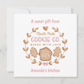 Weihnachtskochtausch Lebkuchen Rosa Feiertagskarte (Vorderseite)