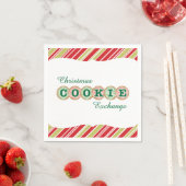 Weihnachtskochtausch Mattierte Cookies Serviette (Beispiel)