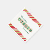 Weihnachtskochtausch Mattierte Cookies Serviette (Ecke)