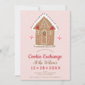 Weihnachtskochtausch niedliches Ingwerbrot Einladung (Vorderseite)