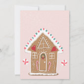 Weihnachtskochtausch niedliches Ingwerbrot Einladung (Rückseite)