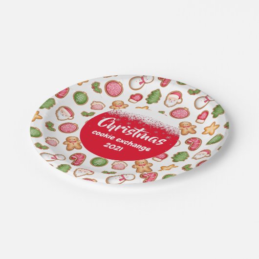 Weihnachtskochtausch Pappteller (Schrägansicht)