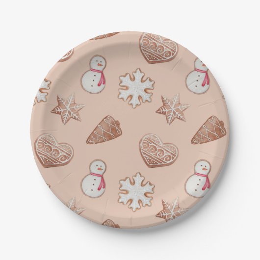 Weihnachtskochtausch Pappteller (Vorderseite)