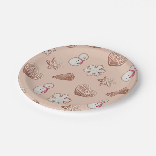 Weihnachtskochtausch Pappteller (Schrägansicht)