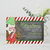 Weihnachtskochtausch-Party Einladung (Stehend Vorderseite)