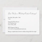 Weihnachtskochtausch-Party Einladung (Rückseite)