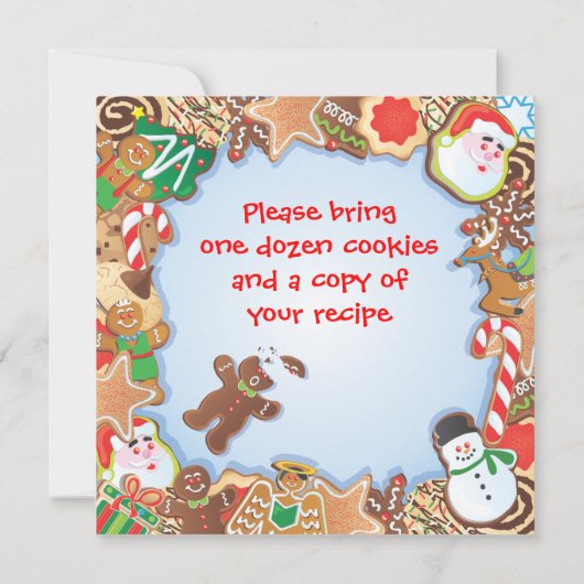 Weihnachtskochtausch-Party Einladung (Rückseite)