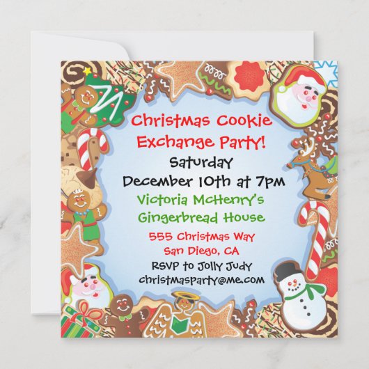 Weihnachtskochtausch-Party Einladung (Vorderseite)