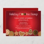 Weihnachtskochtausch-Party Einladung (Vorne/Hinten)