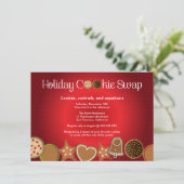 Weihnachtskochtausch-Party Einladung (Stehend Vorderseite)