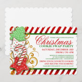 Weihnachtskochtausch-Party Einladung (Vorne/Hinten)