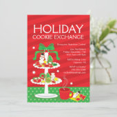 Weihnachtskochtausch Party Einladung (Stehend Vorderseite)
