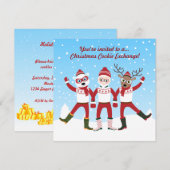 Weihnachtskochtausch-Party Einladung (Vorne/Hinten)