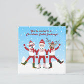 Weihnachtskochtausch-Party Einladung (Stehend Vorderseite)