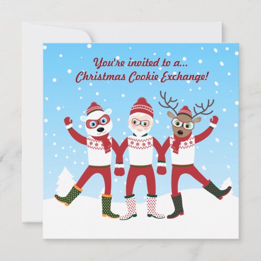 Weihnachtskochtausch-Party Einladung (Vorderseite)