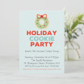Weihnachtskochtausch-Party Einladung (Stehend Vorderseite)