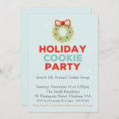 Weihnachtskochtausch-Party Einladung (Vorne/Hinten)