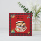 Weihnachtskochtausch-Party Einladung (Stehend Vorderseite)